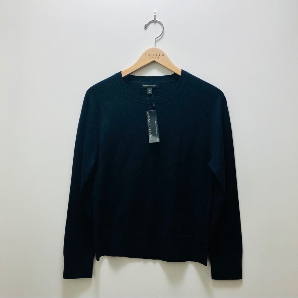 Sleek Navy Banana Sweater